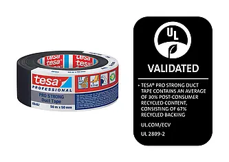tesa 74662 PRO-STRONG Gewebeband 50 m x 50 mm, schwarz, 230µm
