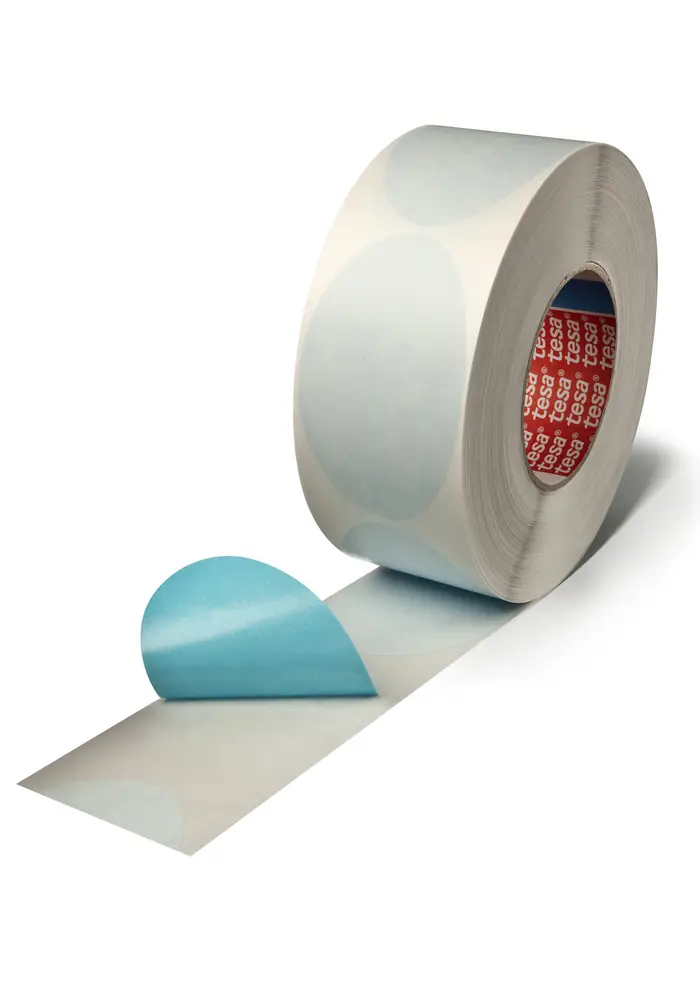 tesa CaRes 54445 Etikett, 60mm, blau, 1000/Rolle, 80µm