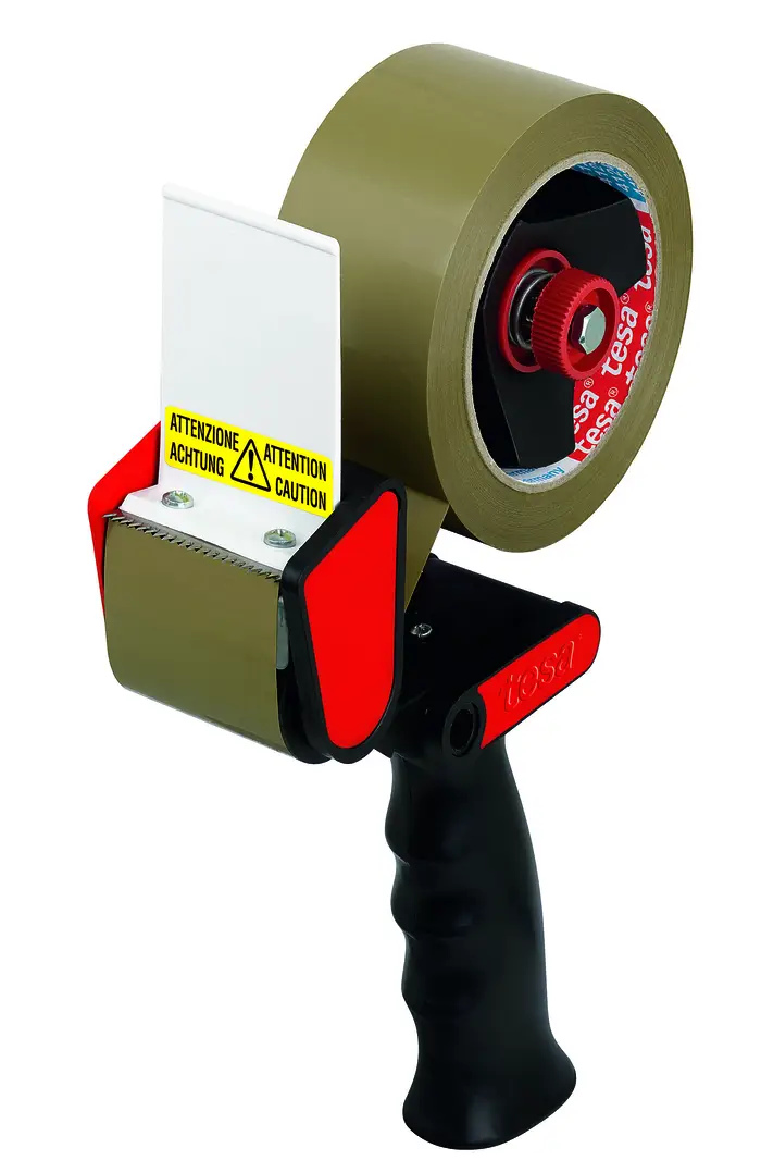 tesa Packband Handabroller Classic, für Paketband-Rollen bis 66m x 50mm