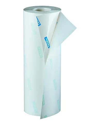 tesa Softprint 52815 Secure, 25m x 1380mm, blaues Logo, Slitter, 430µm
