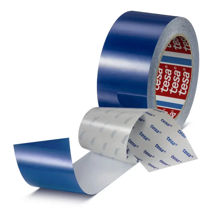 tesa Strapping 64250, 66m x 25mm, blau-transparent, 79µm